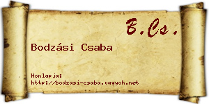 Bodzási Csaba névjegykártya